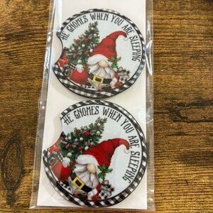 He Gnomes when you are sleeping Car Coasters